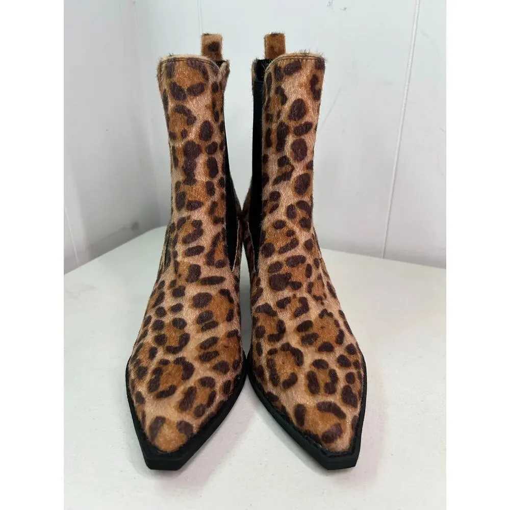 DV By Dolce Vita Jericho A Cheetah Print Heeled Boots in Size 7. NWOB
